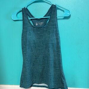 Soybu Women's Teal Striped Tank Top